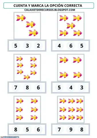 Relación grafía cantidad peces