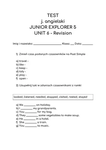 JE5 - Unit 6 - Revision