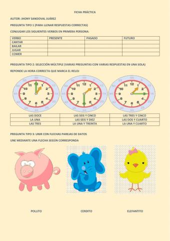 Sesión de fichas interactivas