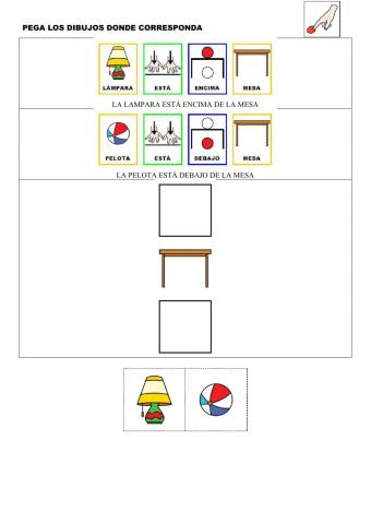 ¿Donde está cada objeto?