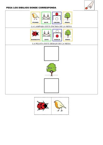¿Donde está cada objeto?