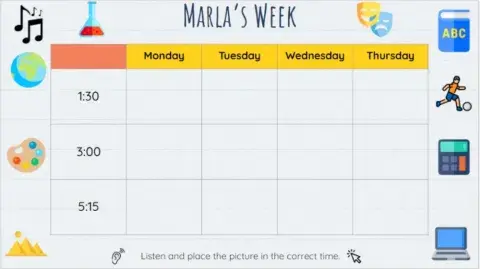 School Subjects Listening exercise