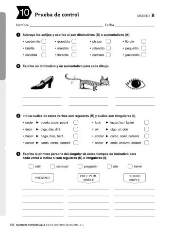 Ficha de autoevaluación U10 Lengua