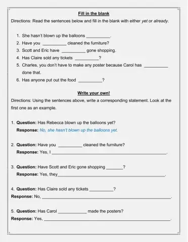 Present Perfect: Already & Yet