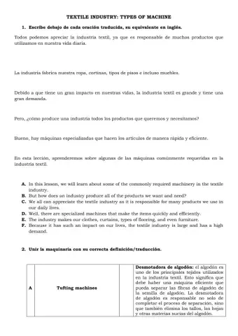 Maquinarias industria textil