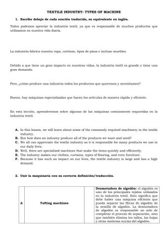 Maquinarias industria textil