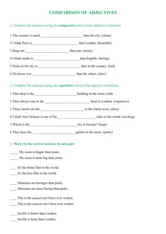 Comparison of adjectives