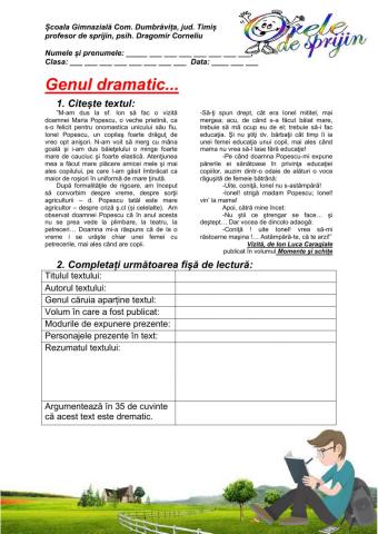 Genul dramatic Vizită de Ion Luca Caragiale