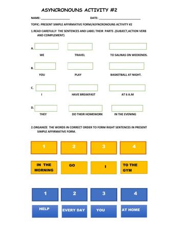 Present simple-word structure