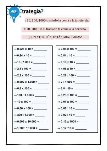 Unidad seguida de ceros