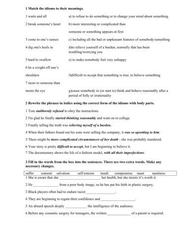 Insight Upper Unit 4C Vocabulary