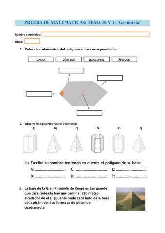 Prueba tema 10 y 11 geometría