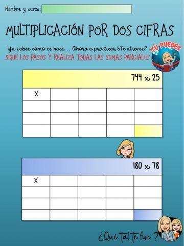 Multiplicación abn por dos cifras