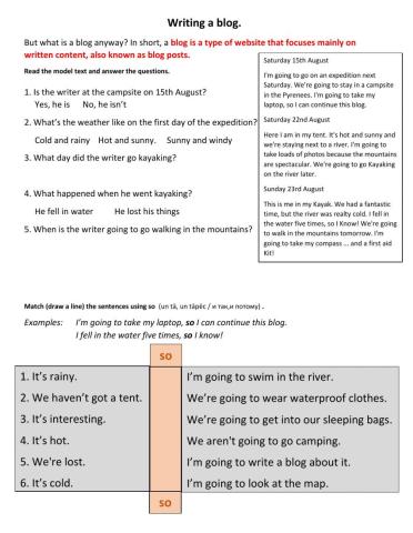 Writing a blog.EP1.Unit 8.(pg.85)