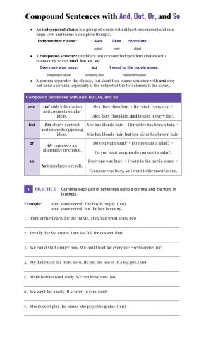 Compound Sentences - ESLBO