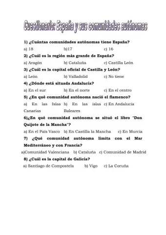 Las comunidades autónomas