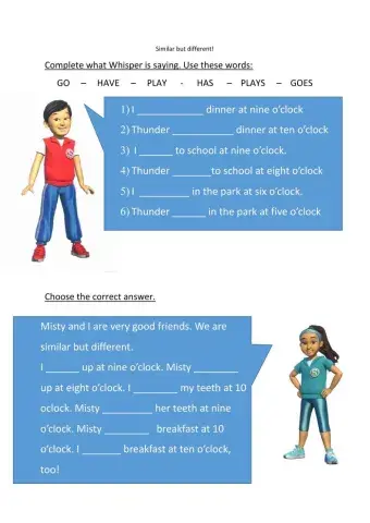 Routines 3rd person SING
