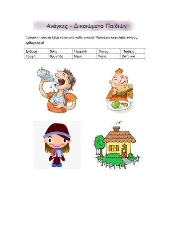 Ανάγκες - Δικαιώματα