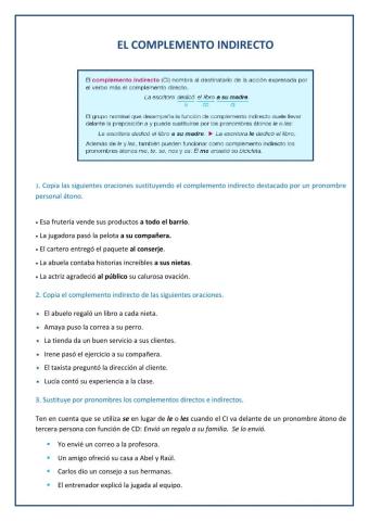 COMPLEMENTO INDIRECTO