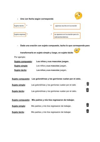 Sujeto simple, compuesto y tácito