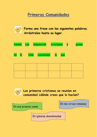 Primeras Comunidades Cristianas