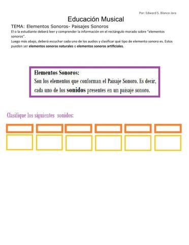 Elementos Sonoros- Paisajes Sonoros