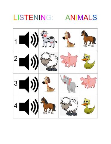 Listening: animals