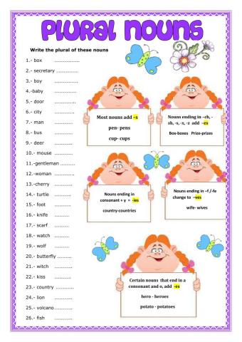 Plural nouns