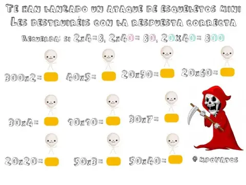 Multiplicación con ceros