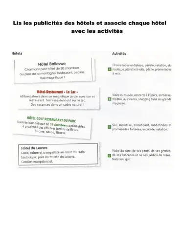 Hotels activités