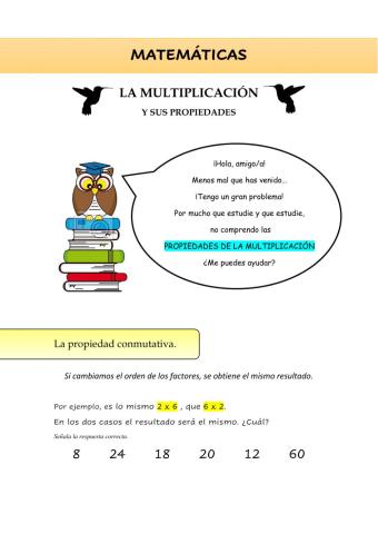 Propiedades de la multiplicación