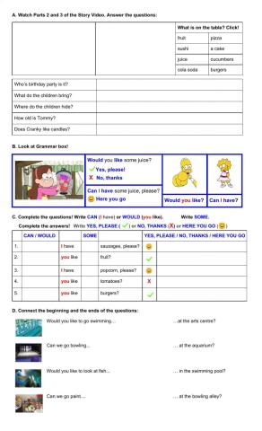 Grammar: Would You Like-Can I have