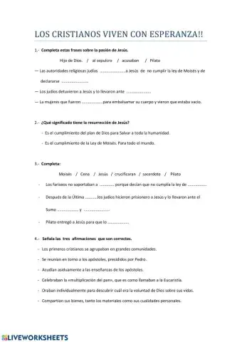 LOS CRISTIANOS VIVEN CON ESPERANZA 5