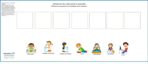 Agenda diaria la mañana en casa