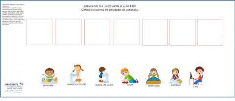Agenda diaria la mañana en casa