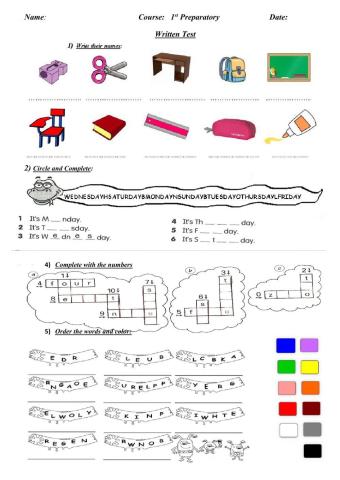 1st preparatory test