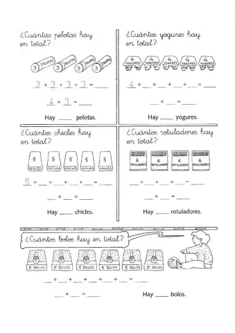 Inicio para la multiplicación