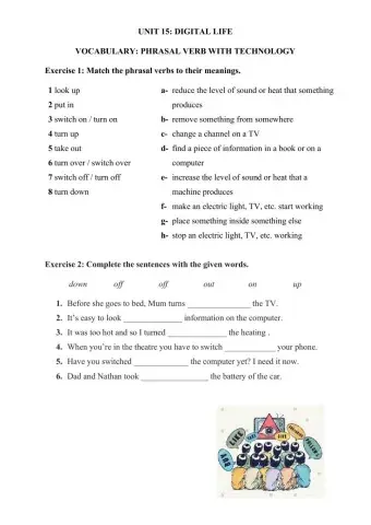 Phrasal verbs with technology