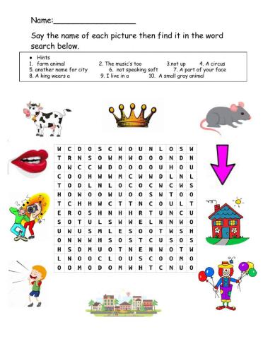 Ou-ow wordsearch