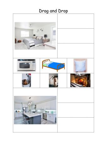 Bedroom & Kitchen Drag & Drop