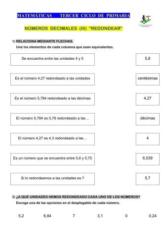 Números Decimales (III) Redondear
