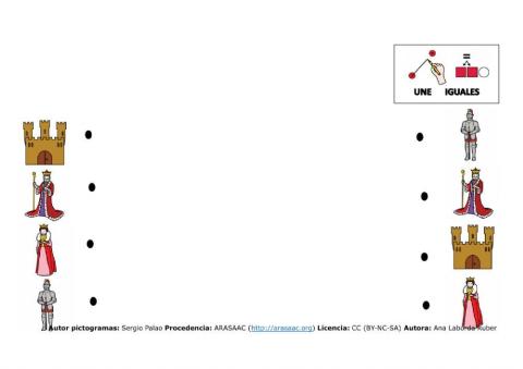 Castillos. unir iguales