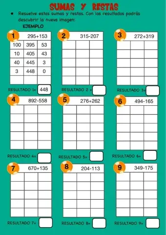 Sumas y restas (ABN)