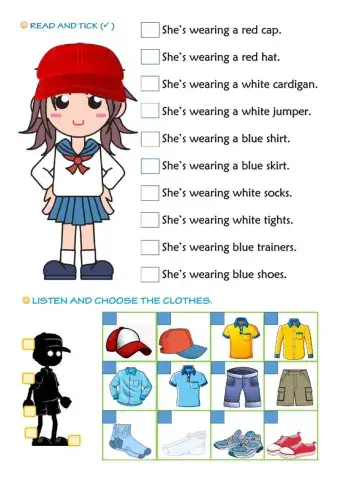 Clothes - worksheet twelve