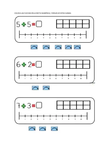 sumas con recta numerica 4