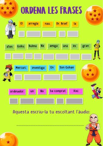 Ordenar frases, noms i verbs