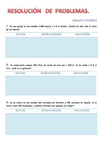 Problemas y cálculo.