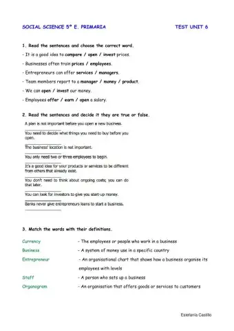 Social Science Control Unit 6