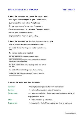 Social Science Control Unit 6