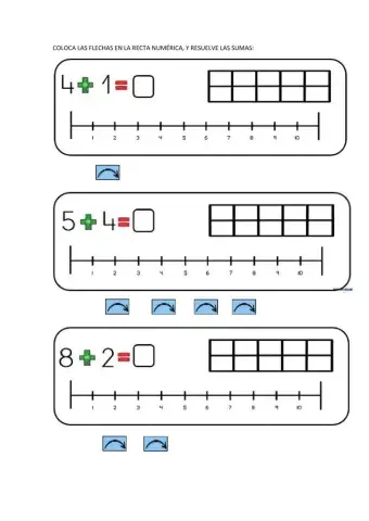 sumas con recta numerica 5